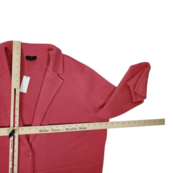 NEW Talbots Pure Merino Wool Sweater Jacket Blazer Womens 2X Plus Button Knit - Picture 12 of 13